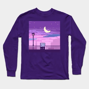 Pixel art sunset Long Sleeve T-Shirt